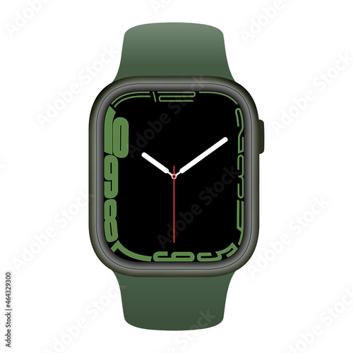 Smart watch green mockup