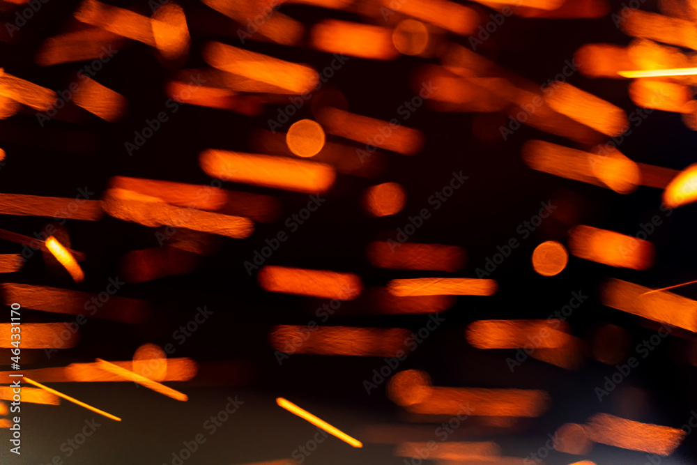 Red and orange fire sparks isolated over black background. Element for designer. Stock photo Red and orange fire sparks isolated over black background. Element for designer. Stock photo