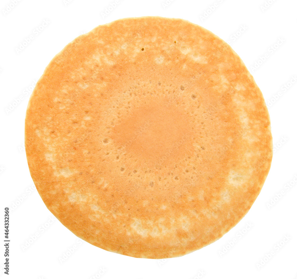 pancake taken in natural light isolated on white background with path pancake taken in natural light isolated on white background with path
