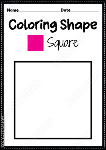 Circle coloring page for preschool, kindergarten & Montessori kids to practice visual art drawing and coloring activities to develop creativity, focus and motor skills.