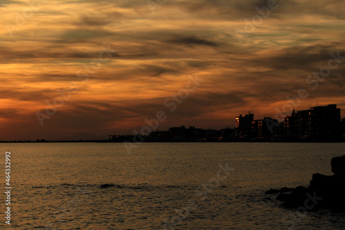 Beautiful and Colorful Sunset in Santa Pola