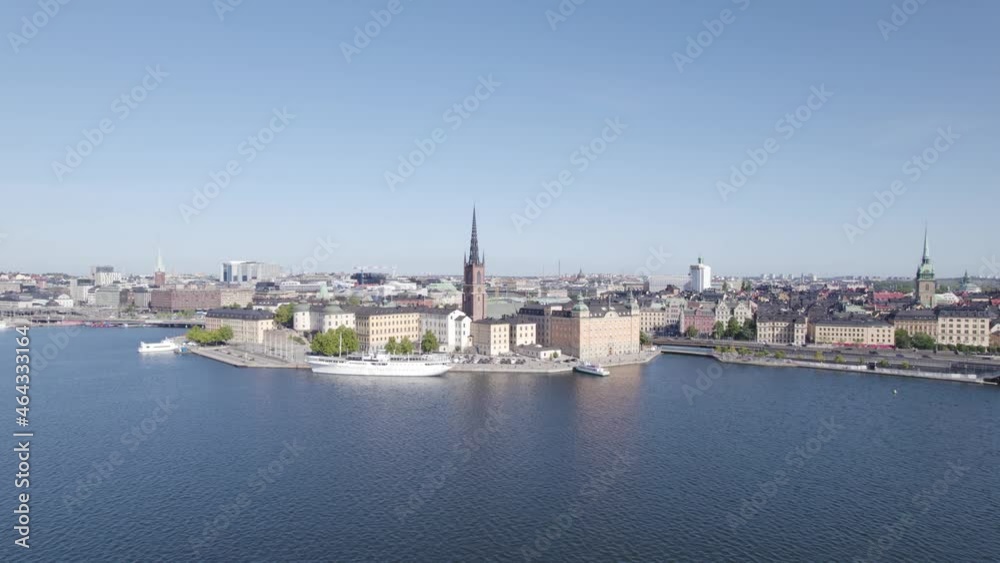 Riddarholmen Church aerial view in Stockholm, Sweden Riddarholmen Church aerial view in Stockholm, Sweden