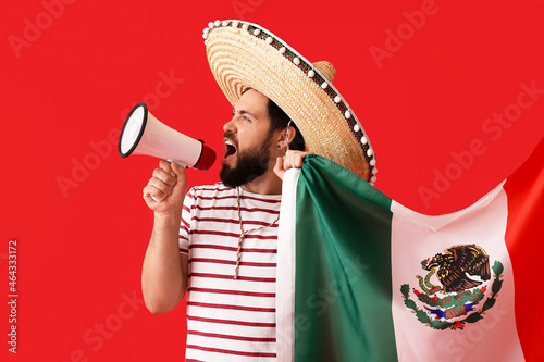 Handsome man in sombrero, w...
