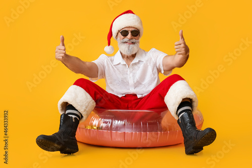 Cool Santa Claus with swimm...