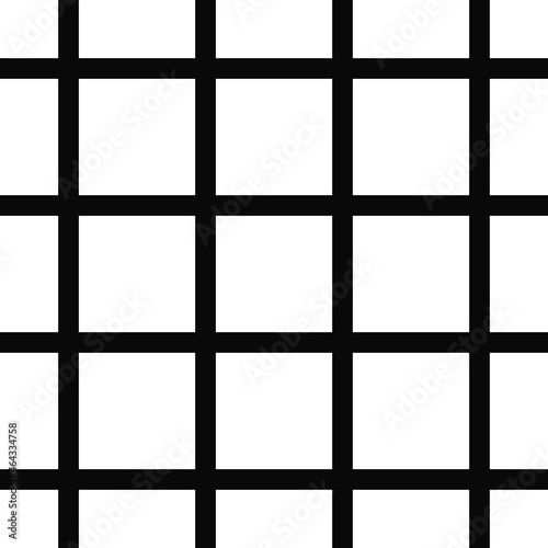 Primitive black mesh. Vector pattern with white background.
