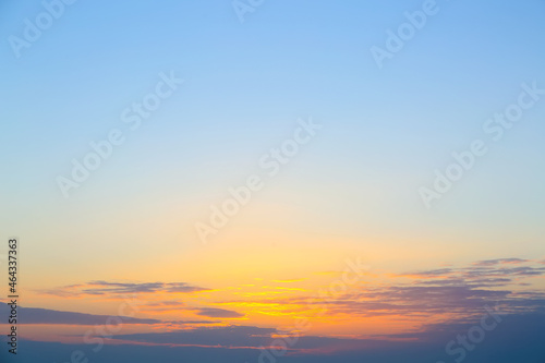 View of beautiful sky with clouds at sunrise © Pixel-Shot