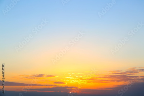 View of beautiful sky with clouds at sunrise © Pixel-Shot