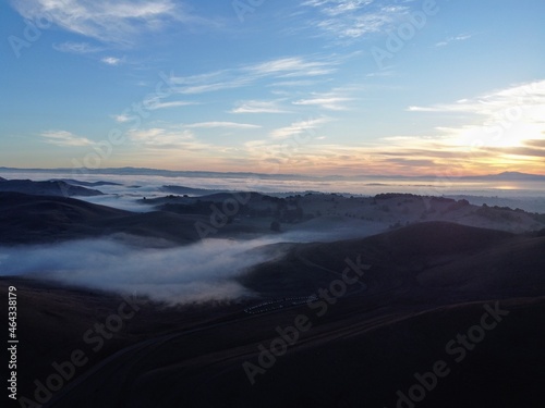 Drone Cloud Landscape Sunset