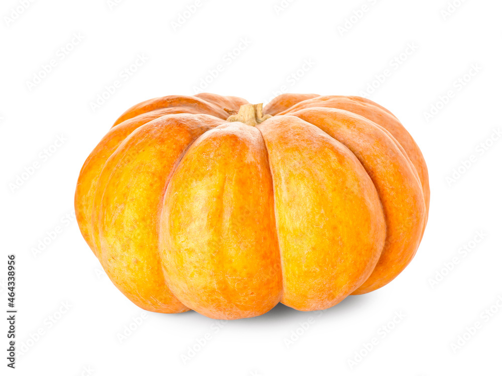 Obraz premium Whole fresh pumpkin isolated on white background