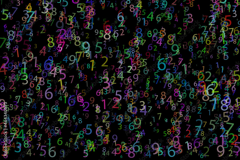 colorful numbers counter design art colorful numbers counter design art