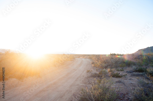 sunrise in the desert