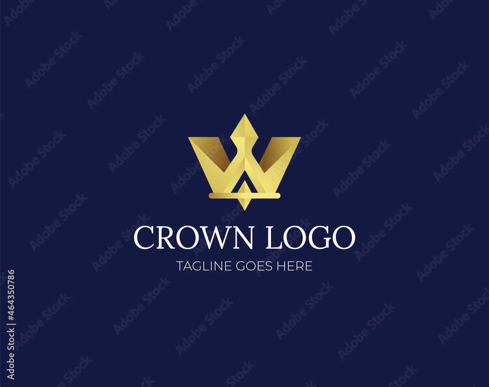Golden Logo, Luxury Logo, Crown Logo Design Premium Vector Stock Vector ...