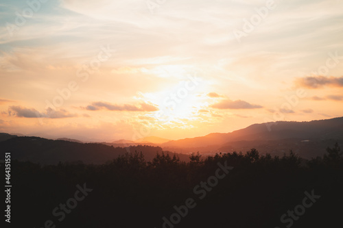 Sunset in Santa Barbara climbing spot in Basque Country © Eneko Aldaz