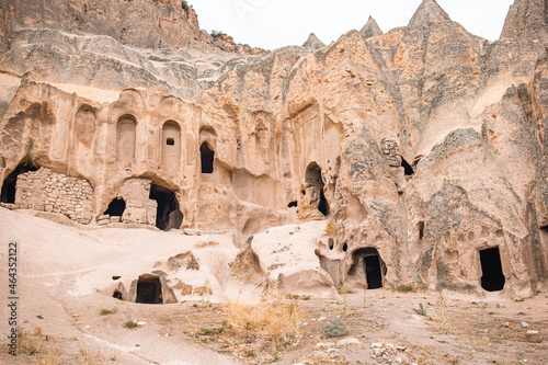 Ancient cave formations. Selime Monastery in Cappadocia