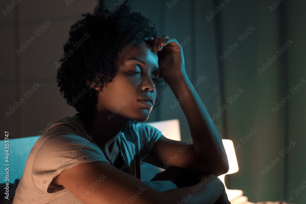 Young stressed woman suffering from insomnia Young stressed woman suffering from insomnia