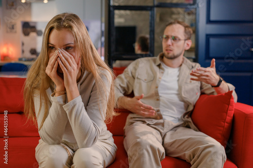 Fotografie Young couple in relationship crisis