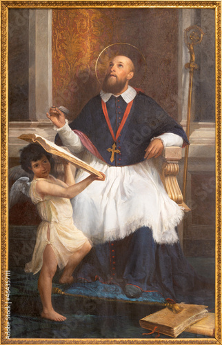 Billede på lærred ROME, ITALY - AUGUST 31, 2021: The painting of St