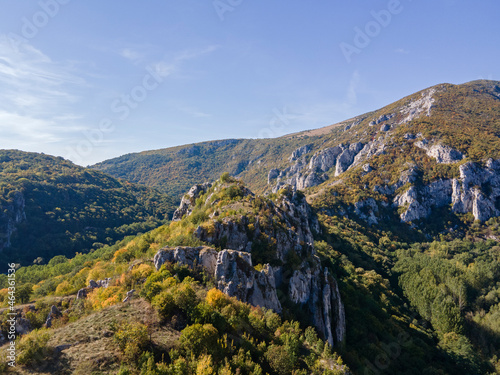 Aerial view of Iskar River Gorge, Balkan Mountains, Bulgaria © Stoyan Haytov