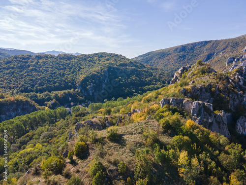 Aerial view of Iskar River Gorge, Balkan Mountains, Bulgaria