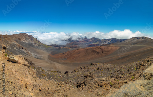Panorama from the Ridge of Haleakala Crater, Maui, Hawaii