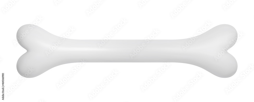 White cartoon bone. Dog toy. Vector illustration. White cartoon bone. Dog toy. Vector illustration.