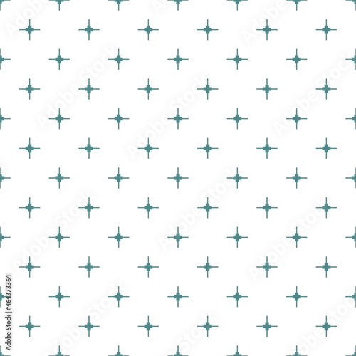 Outline minimalist seamless pattern with stylized repeating sparkle stars. Simple geometric ornament. Modern texture