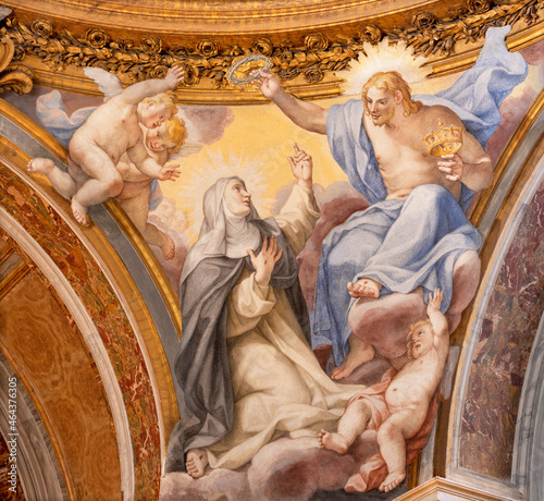Slika na platnu ROME, ITALY - SEPTEMBER 2, 2021: The fresco Glory of St