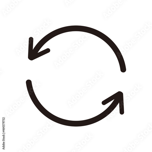 Ciircular arrow sign vector icon