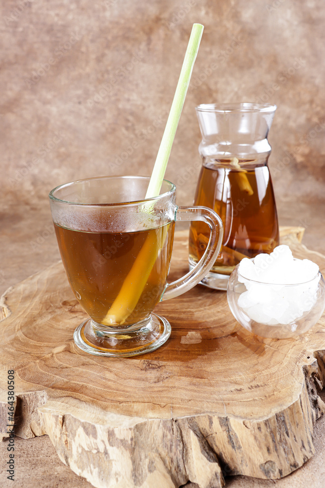 Wedang sere or serai is Indonesion traditional hot drink made from lemongrass. 