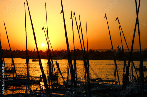 sunset on the river