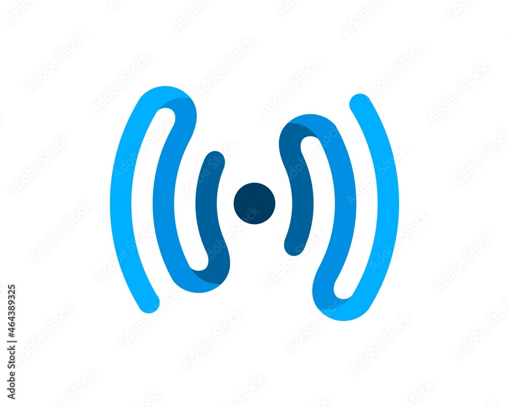 Abstract WIFI symbol in blue colors Abstract WIFI symbol in blue colors