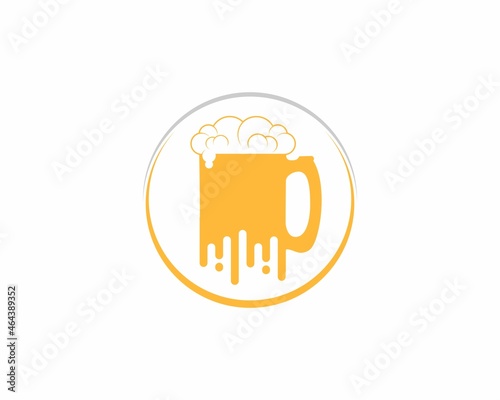 Beer glass in the circle logo