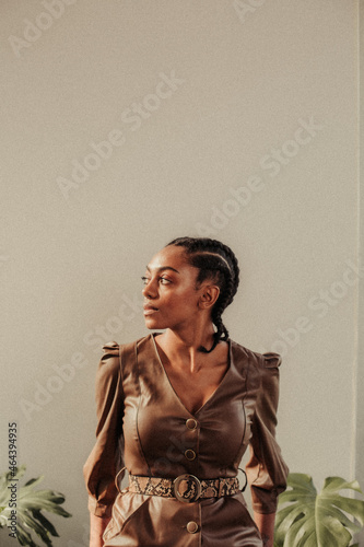 Black Model with Cornrows