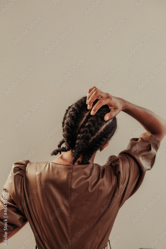 Black Model with Cornrows Stock Photo | Adobe Stock