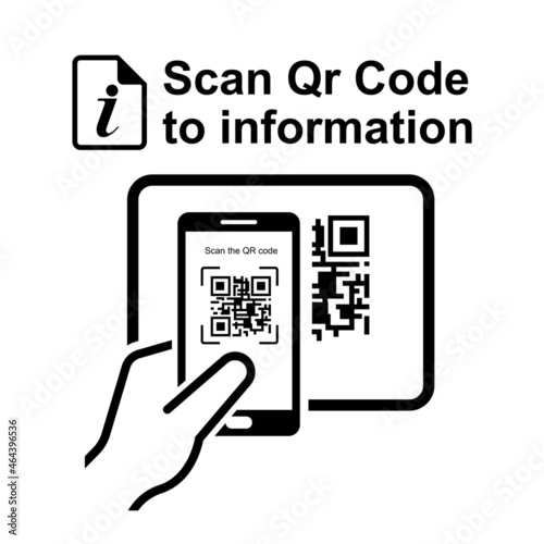 Scan the QR code for discount icon isolated on white background vector illustration.