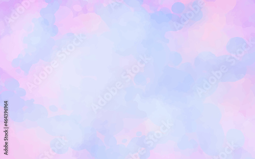 abstract hand drawn soft watercolor background with watercolor splashes. Dream cute purple pastel cloudy texture background. smooth light pink, purple shades and blue watercolor paper texture. 