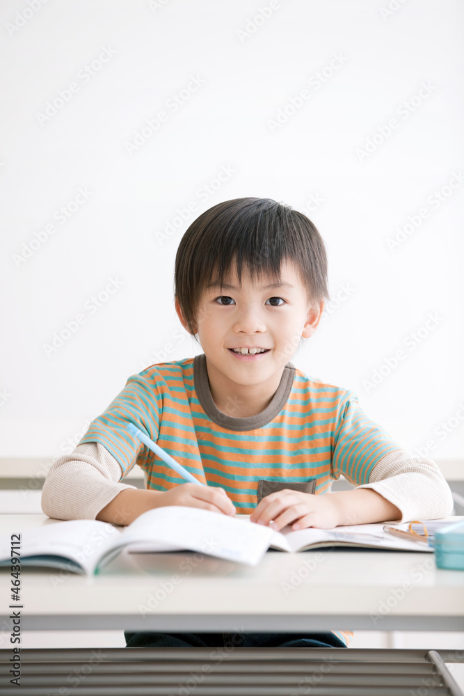 勉強をする男の子 勉強をする男の子