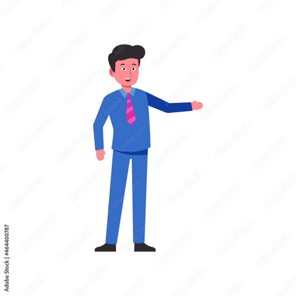 business man character working style vector illustration design
