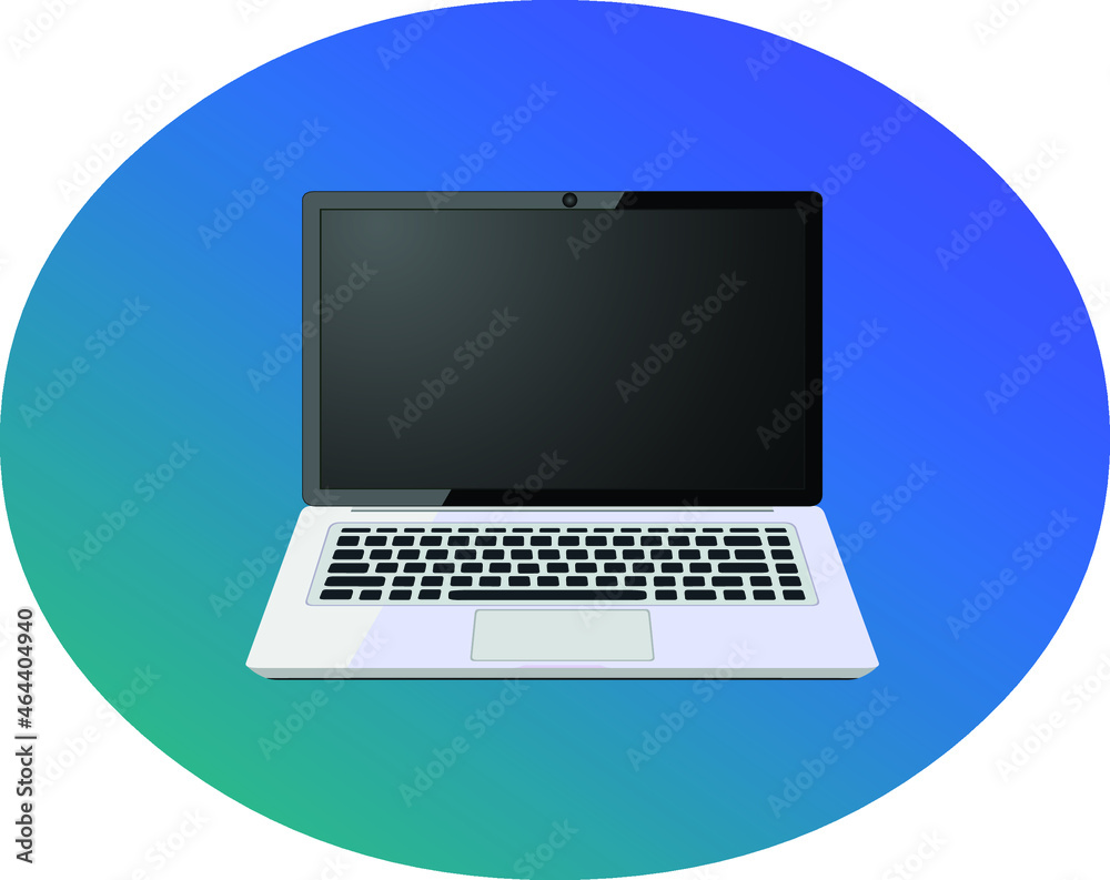 Laptop icon in flat style with on Gradient background. Vector illustration. Laptop icon in flat style with on Gradient background. Vector illustration.