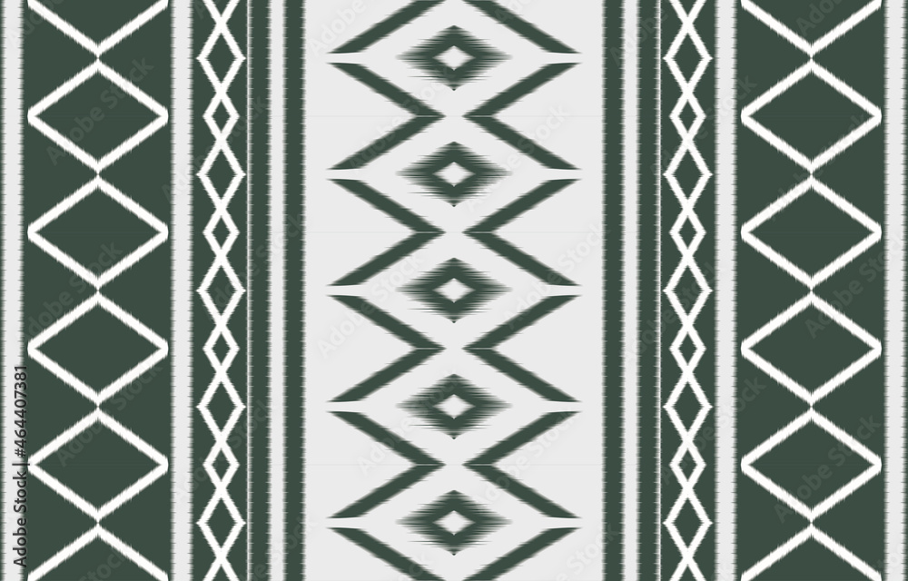 Oriental traditional ikat ethnic textile pattern Design for book cover,background,carpet,wallpaper,clothing,wrapping,Batik,fabric,Vector illustration embroidery style.