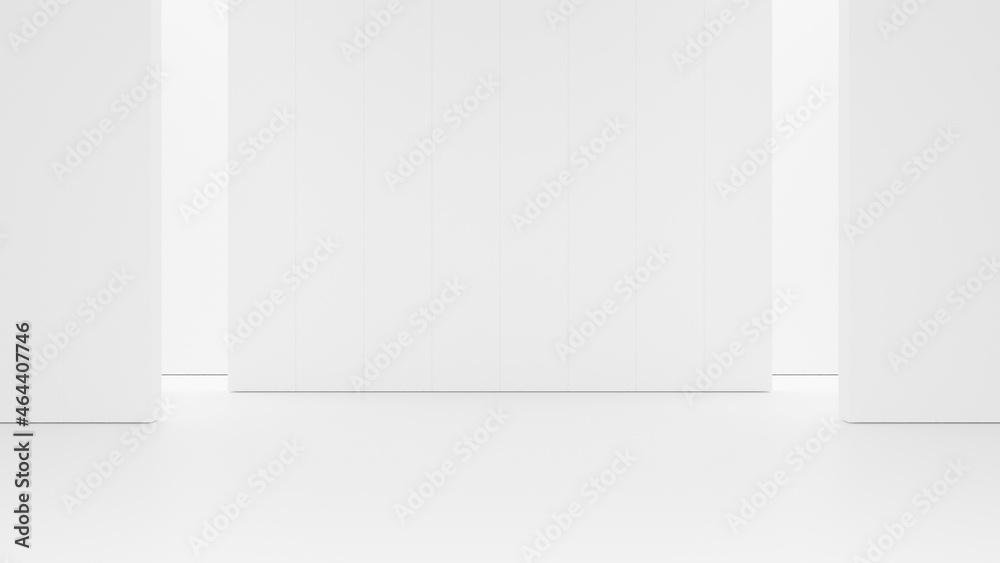 White clean empty architecture interior space room studio background wall display products minimalistic. 3d rendering. White clean empty architecture interior space room studio background wall display products minimalistic. 3d rendering.