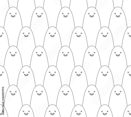 Ghost pattern seamless for halloween party background. All Hallows Eve texture