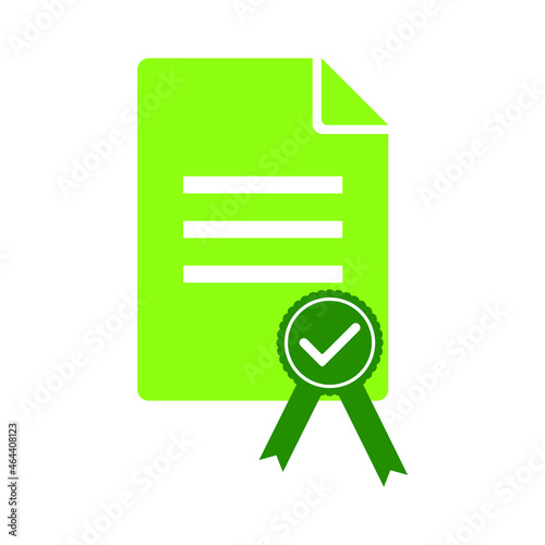 Certified eco green color white background, vector illustration