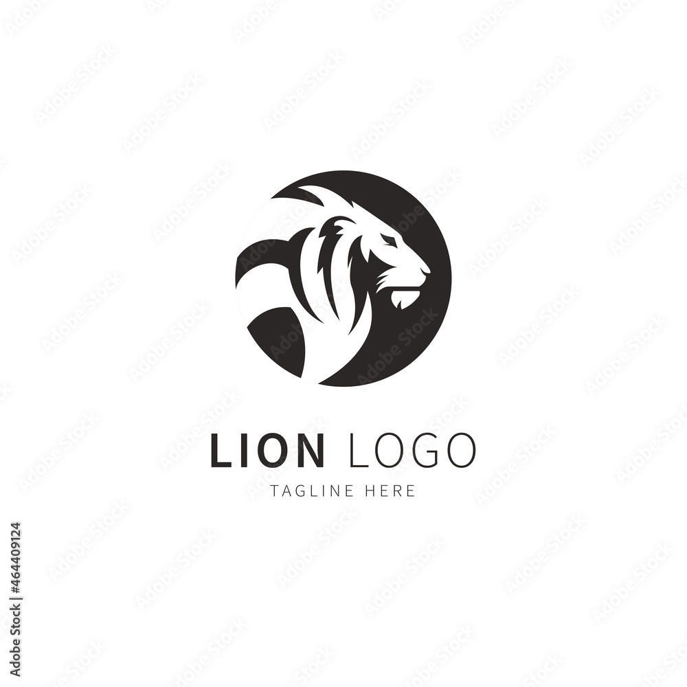 lion logo with strong, wise, and confident face concept lion logo with strong, wise, and confident face concept