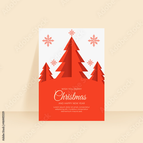 크리스마스 배경이 있는 겨울 포스터 및 카드