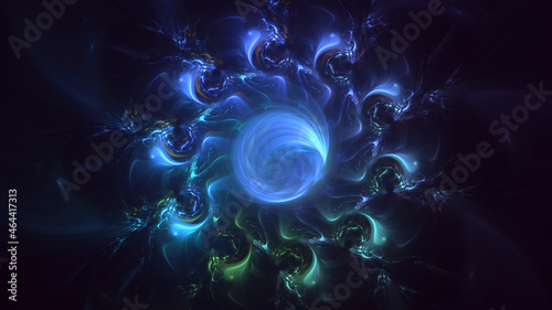 3D rendering abstract round light background