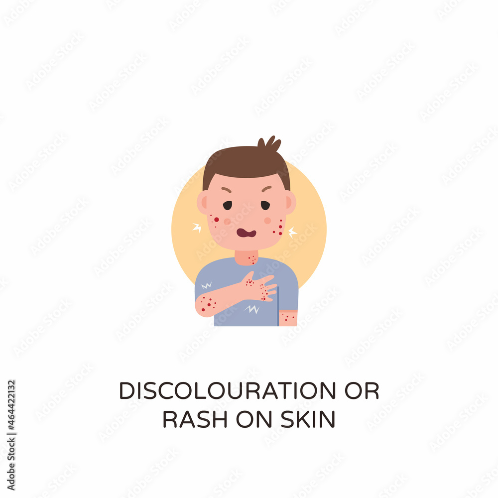 Discolouration Or Rash On Skin icon in vector. Logotype Discolouration Or Rash On Skin icon in vector. Logotype