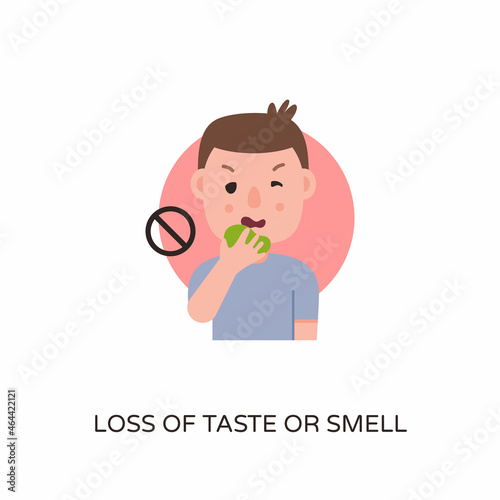 Loss Of Taste Or Smell icon in vector. Logotype
