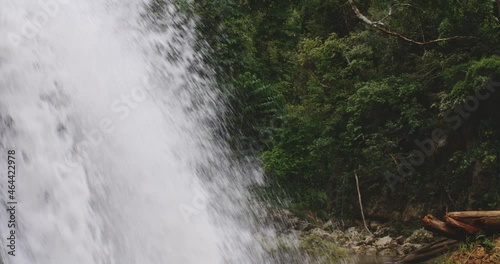 Heavy flow of Waterfall from RIo Tanama Waterfall in Puerto Rico Rainforest Jungle photo