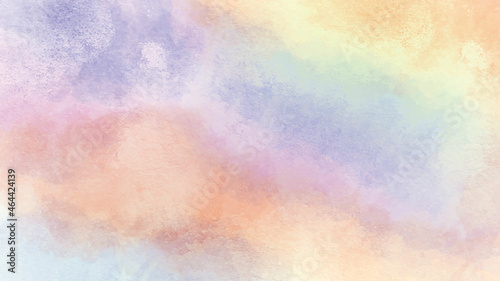  Watercolor background with blur purple , yellow and soft red paints. Abstract background for decoration . Brushed Painted Abstract Background. Brush stroked painting